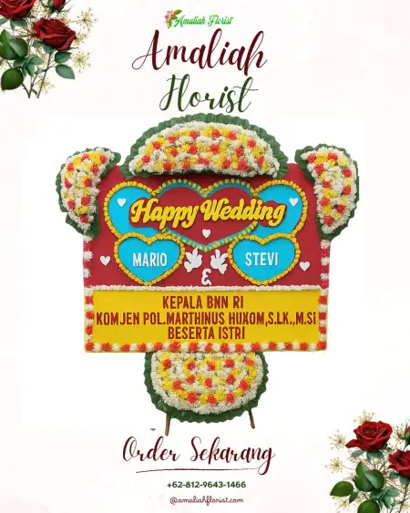 Papan Bunga Pernikahan Padang Besi